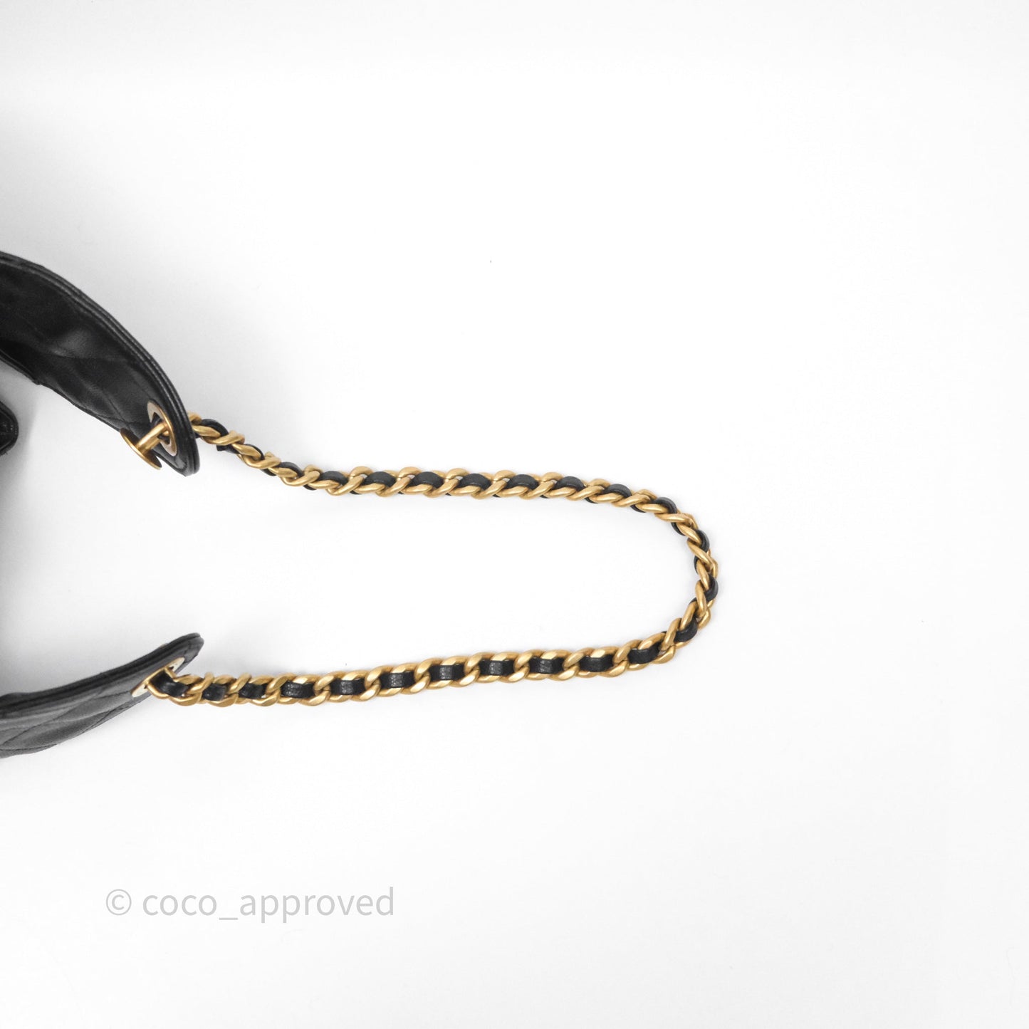 Chanel 25 Small Bag Black Caviar Aged Gold Hardware