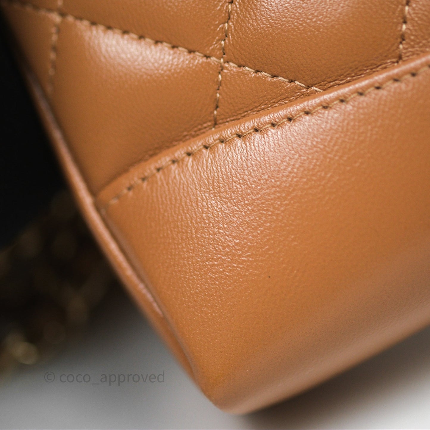 Chanel Nano 31 Dark Beige Shiny Lambskin Gold Hardware
