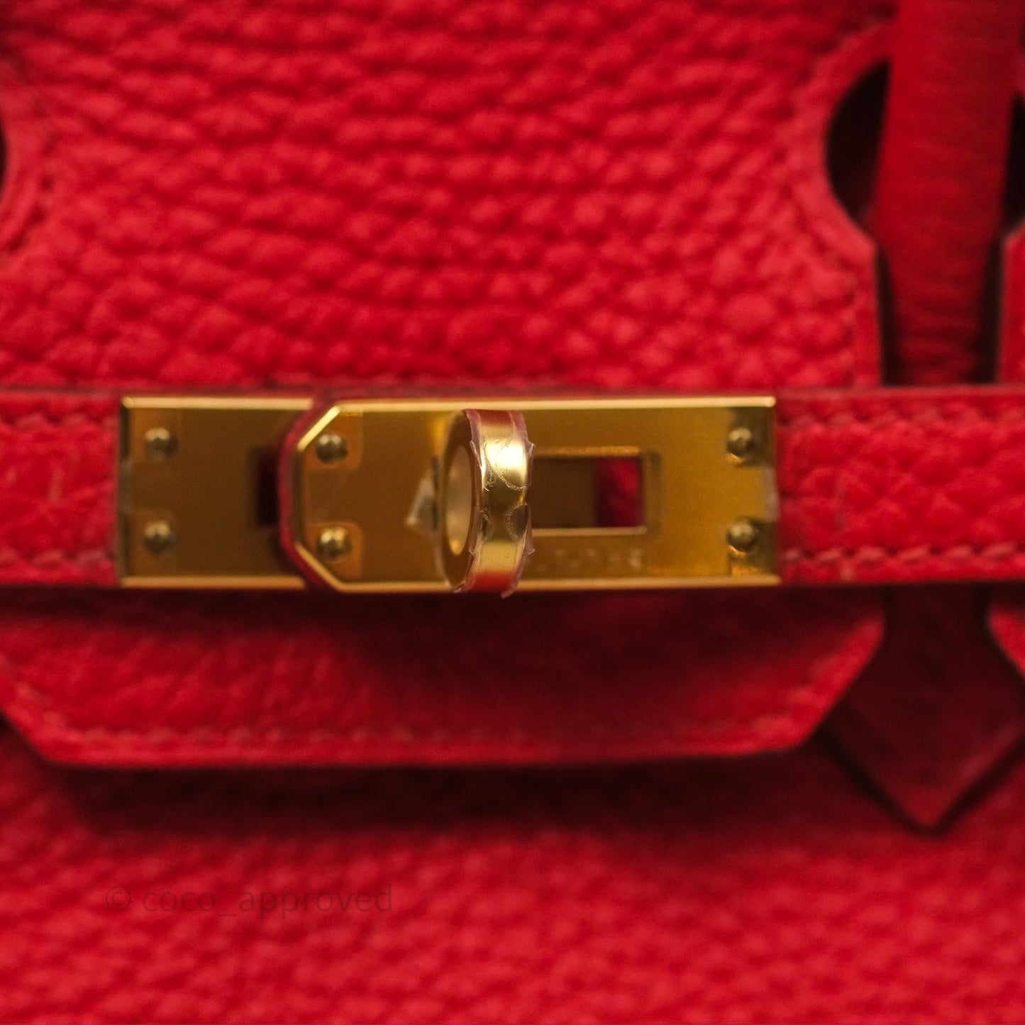 Hermès Birkin 25 Retourne Rouge Tomate S5 Clemence Gold Hardware