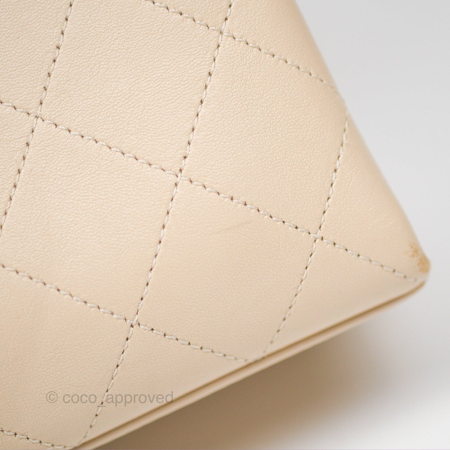Chanel Small Quilted Coco Luxe Flap Bag Light Beige Calfskin Aged Gold Hardware