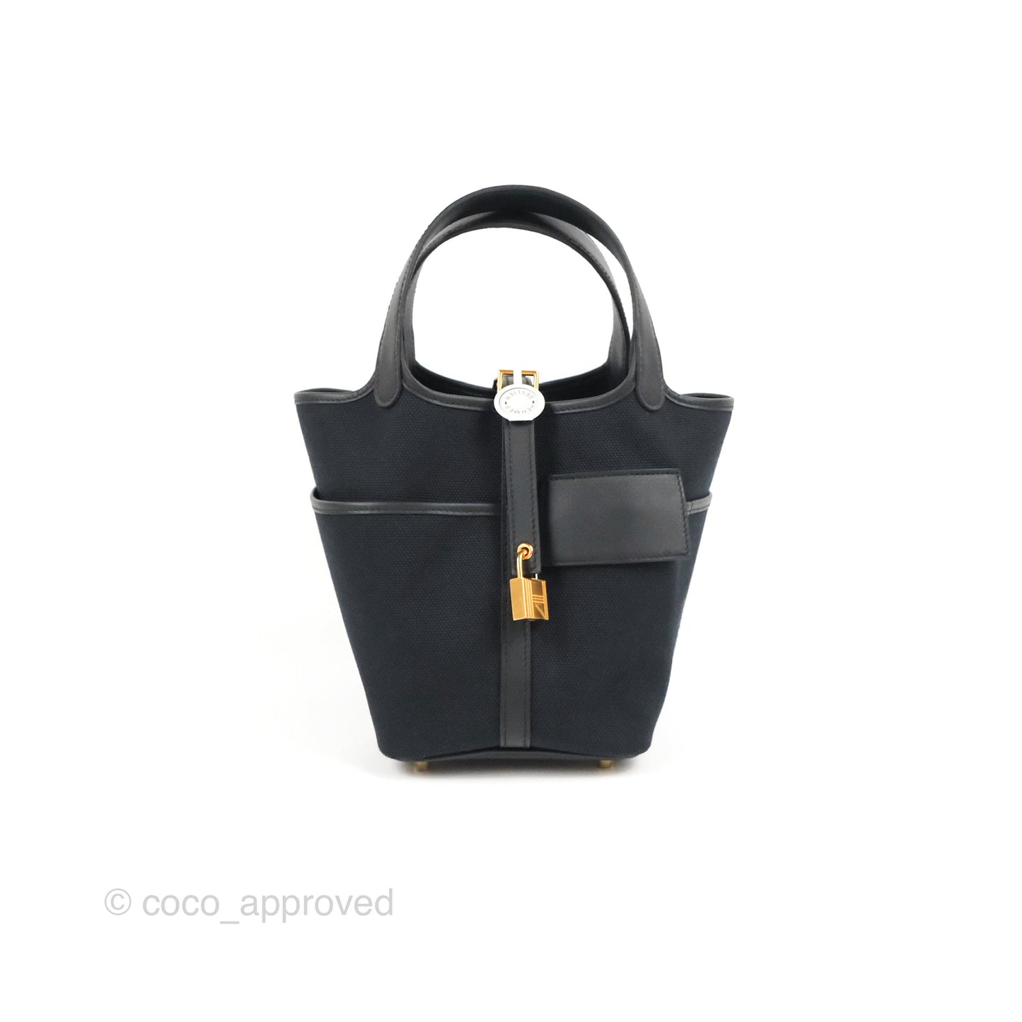 Hermes Picotin Lock 18 Cargo Pockets Black Gold Hardware