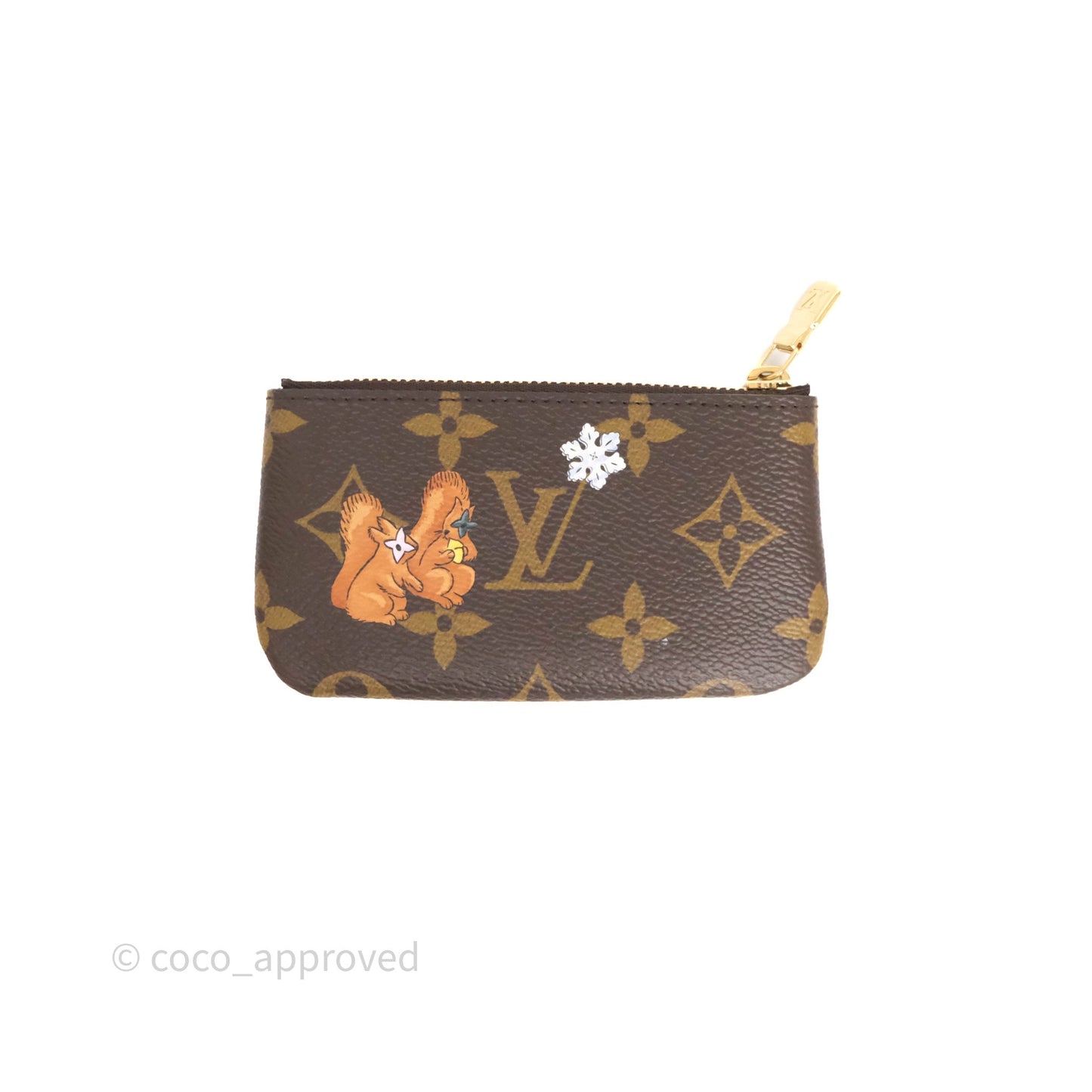 Louis Vuitton Vivienne Wintery Travel Collection Key Pouch Monogram Canvas