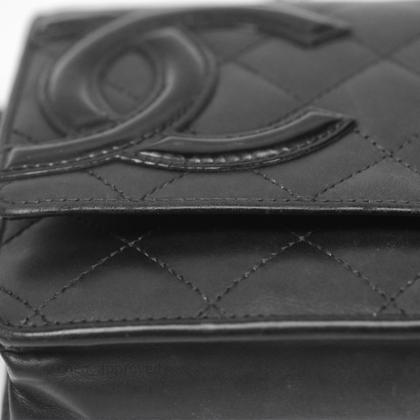 Chanel Quilted Wallet on Chain WOC Cambon Black Calfskin Silver Hardware