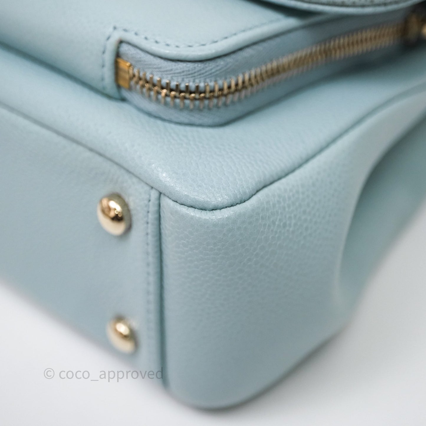 Chanel Quilted Medium Business Affinity Flap Blue Caviar Gold Hardware