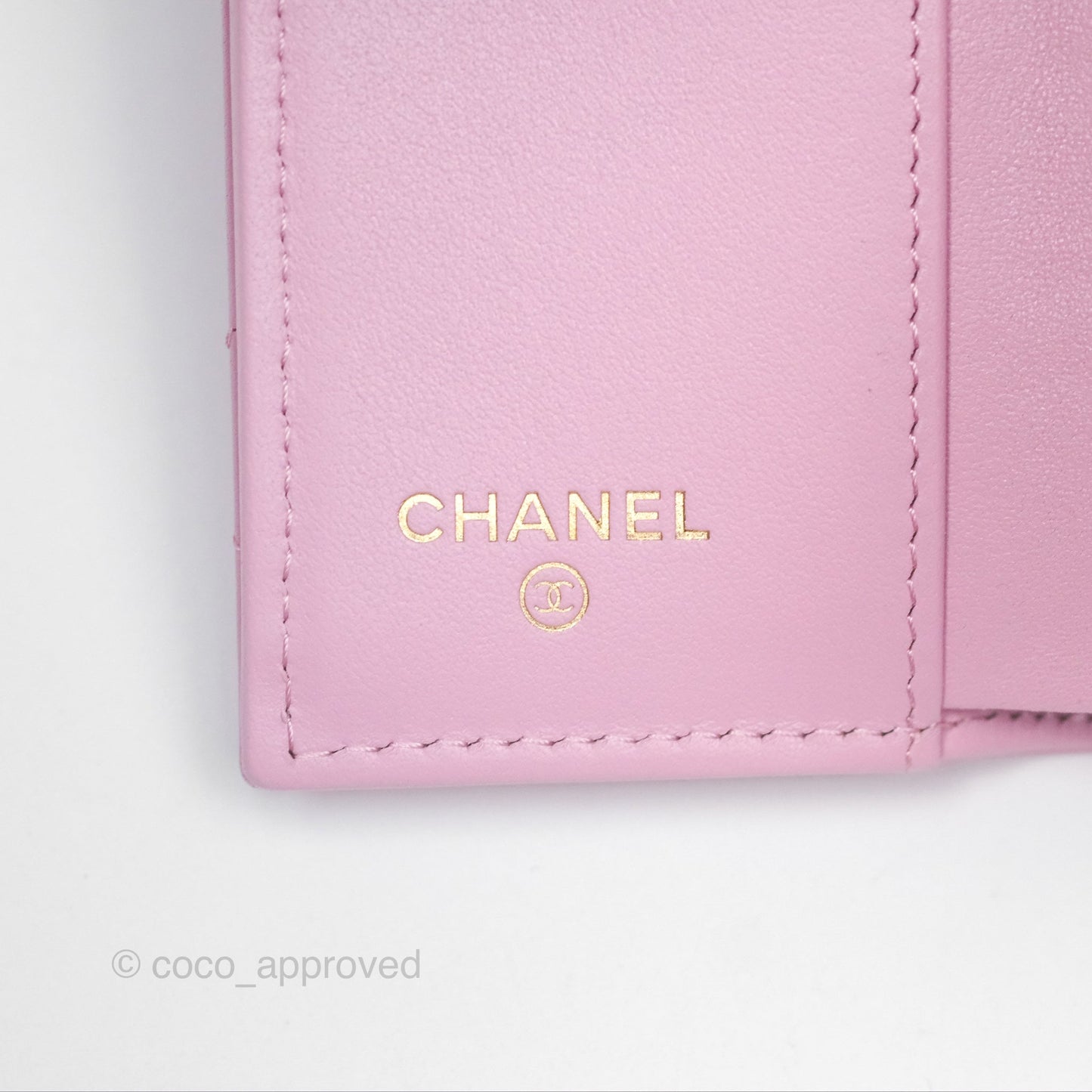Chanel 19 Short Trifold Wallet Pink Lambskin Silver Hardware