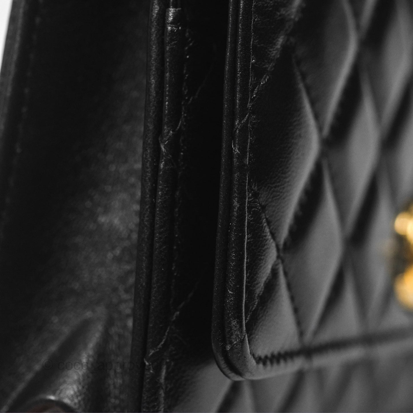 Chanel Quilted Dynasty Wallet on Chain WOC Black Shiny Lambskin Gold Hardware