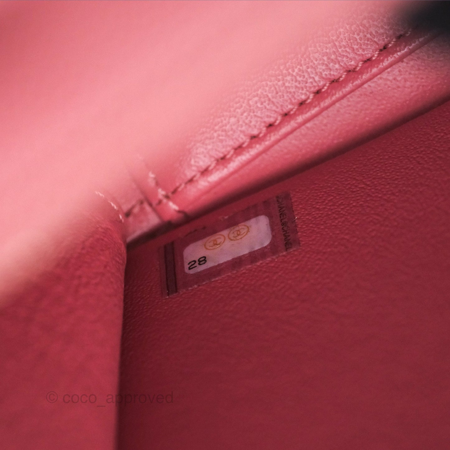 Chanel Quilted Small CC Filigree Vanity Case Pink Caviar Gold Hardware