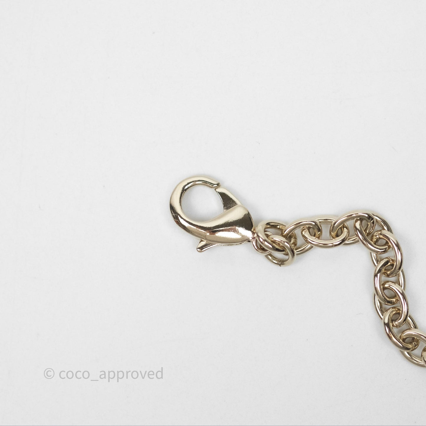 Chanel Heart CC Necklace Gold Tone 22B