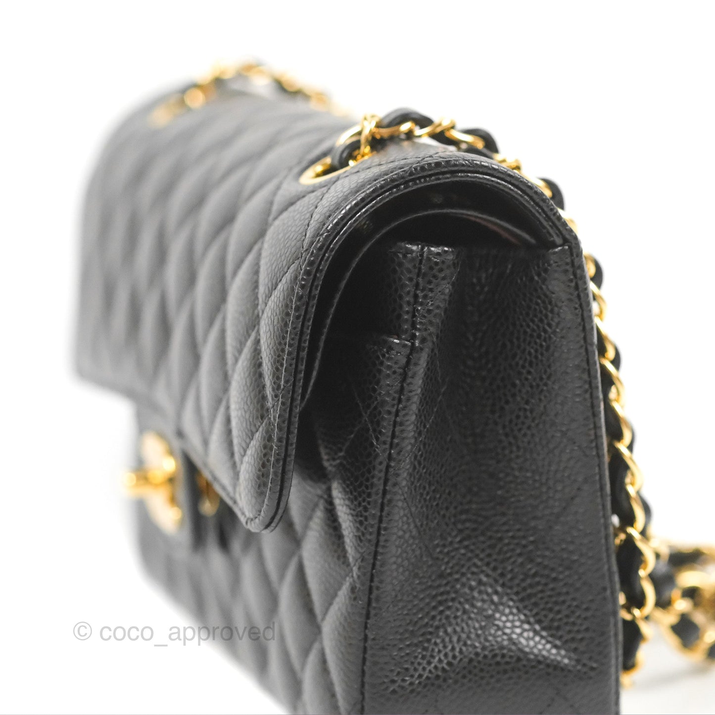 Chanel Small Classic Quilted Flap Black Caviar Gold Hardware