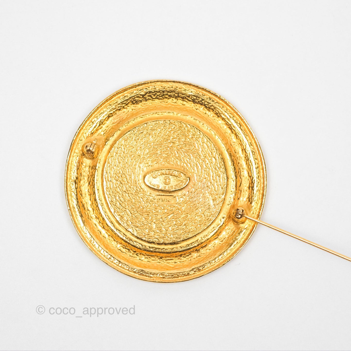 Chanel Vintage Rue Cambon Medallion Brooch