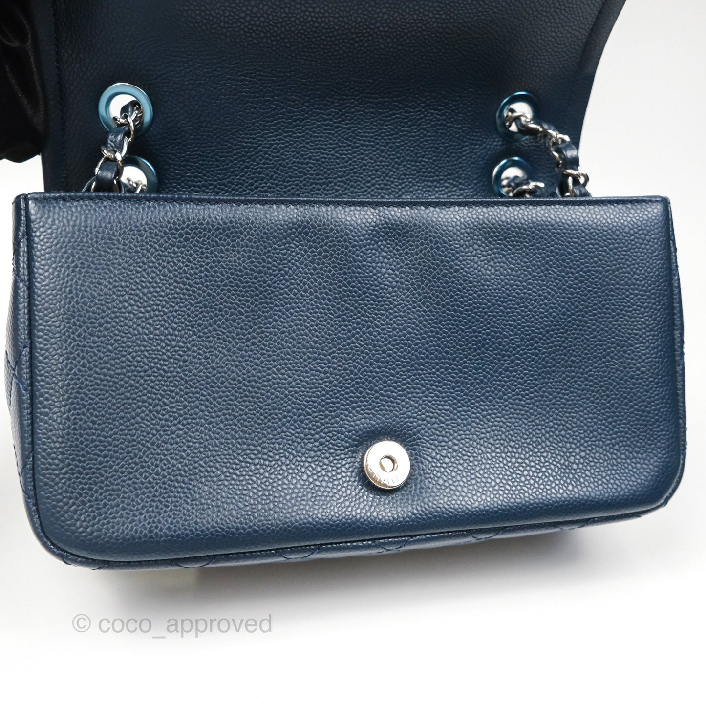 Chanel Medium Timeless CC Flap Bag Navy Caviar Silver Hardware