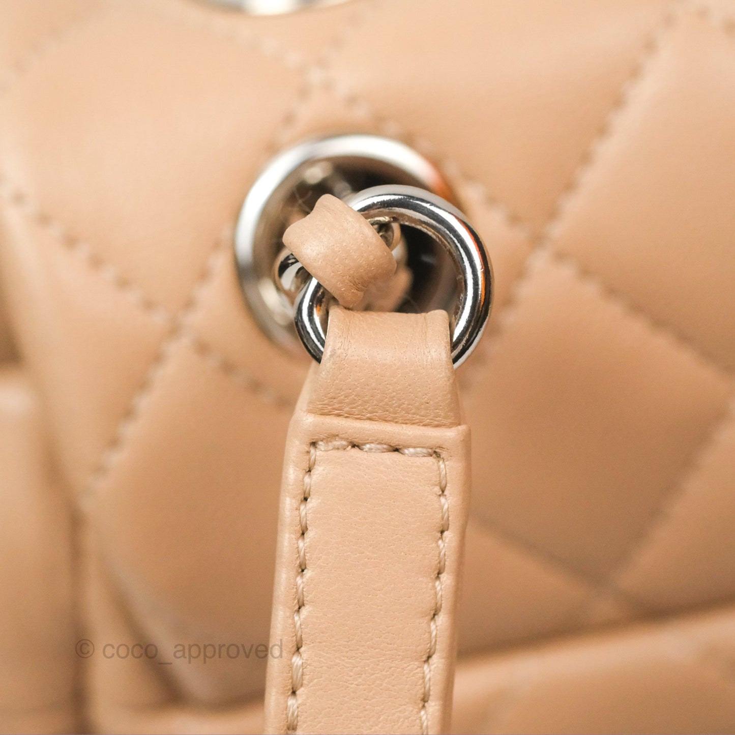 Chanel Quilted Small Urban Spirit Backpack Beige Lambskin Silver Hardware