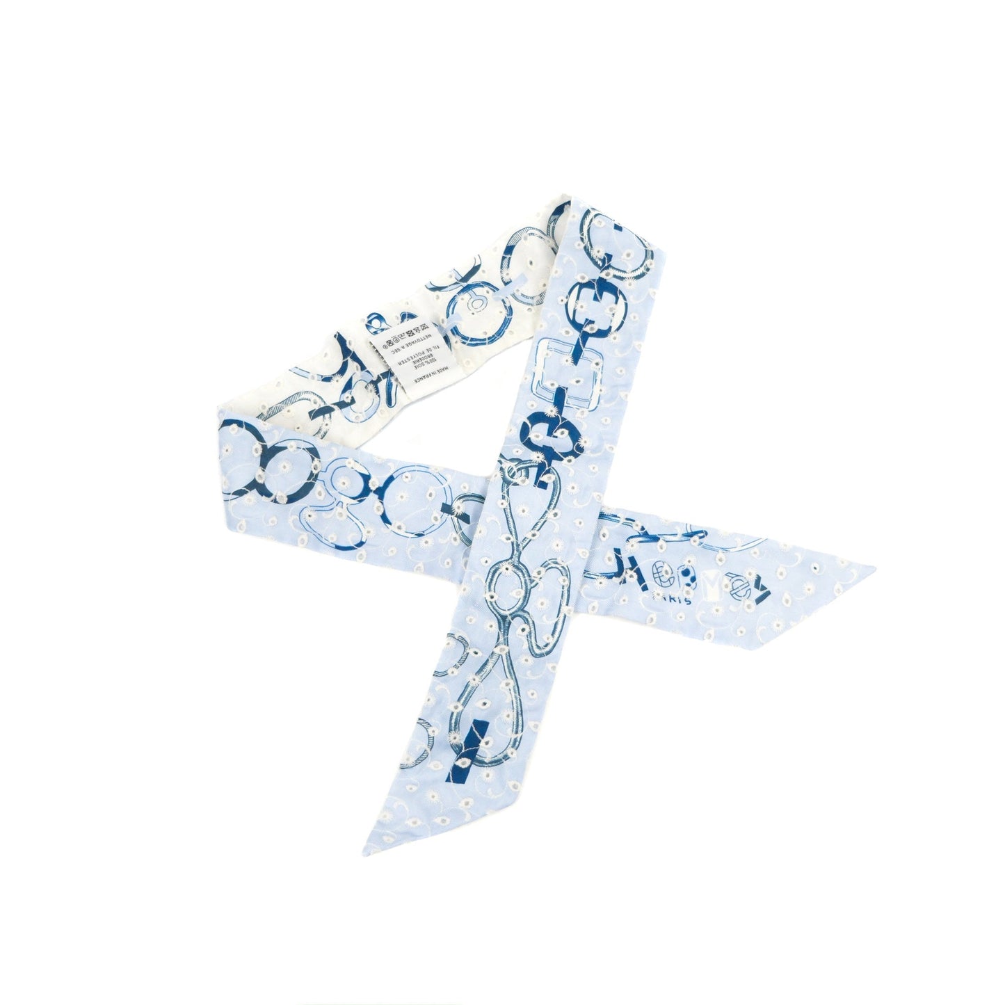 Hermès Do Re Boucles Broderie Anglaise Silk Twilly