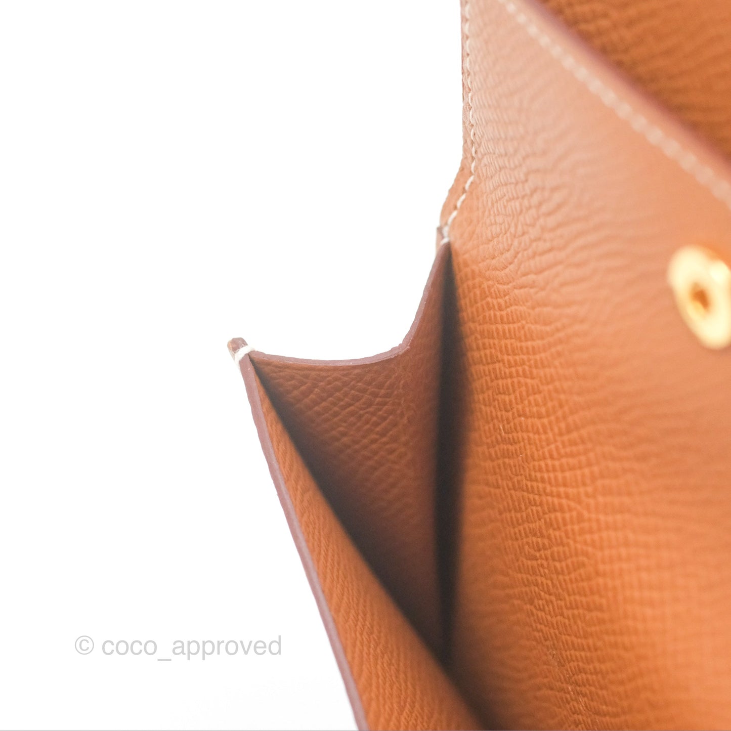 Hermes Bearn Mini Wallet Gold Epsom Gold Hardware