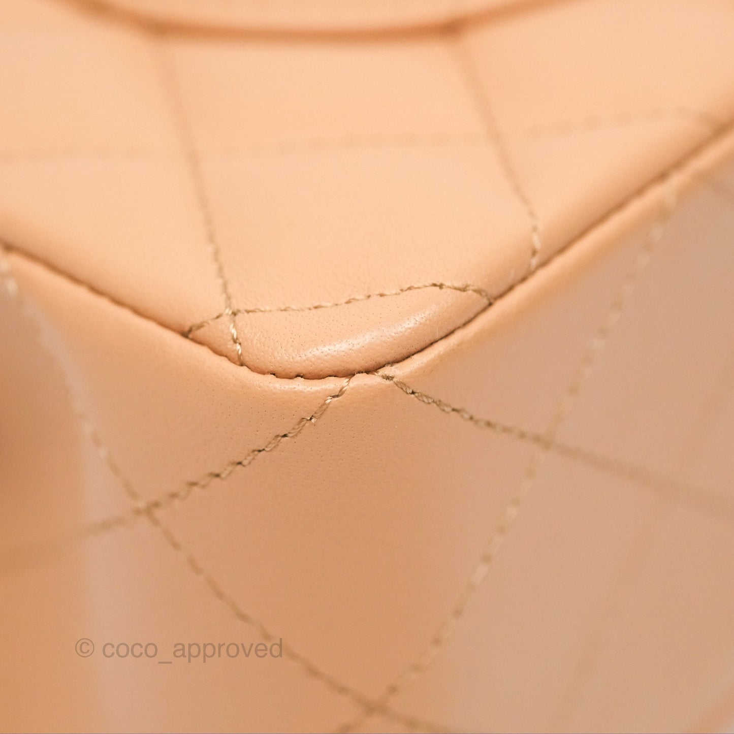 Chanel Small Classic Quilted Flap Beige Lambskin Gold Hardware 23K