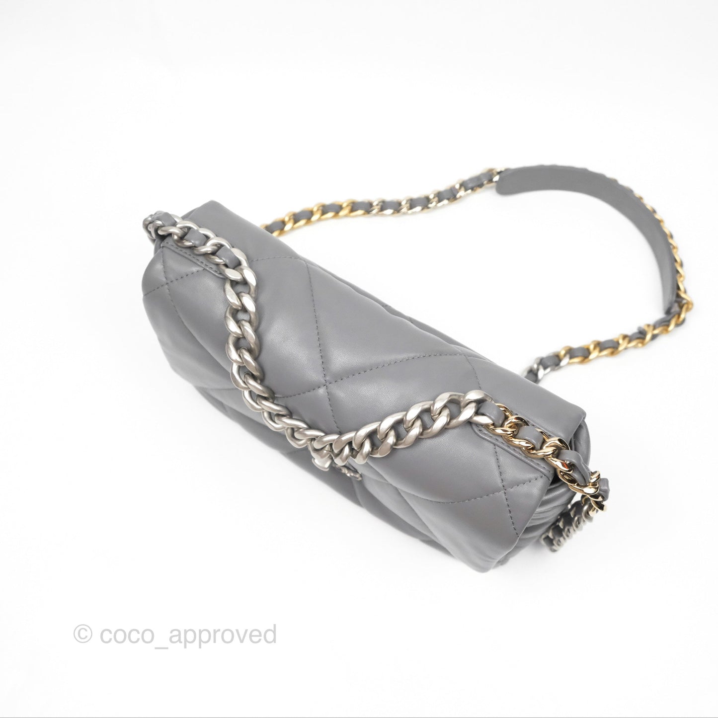 Chanel 19 Small Dark Grey Mixed Hardware