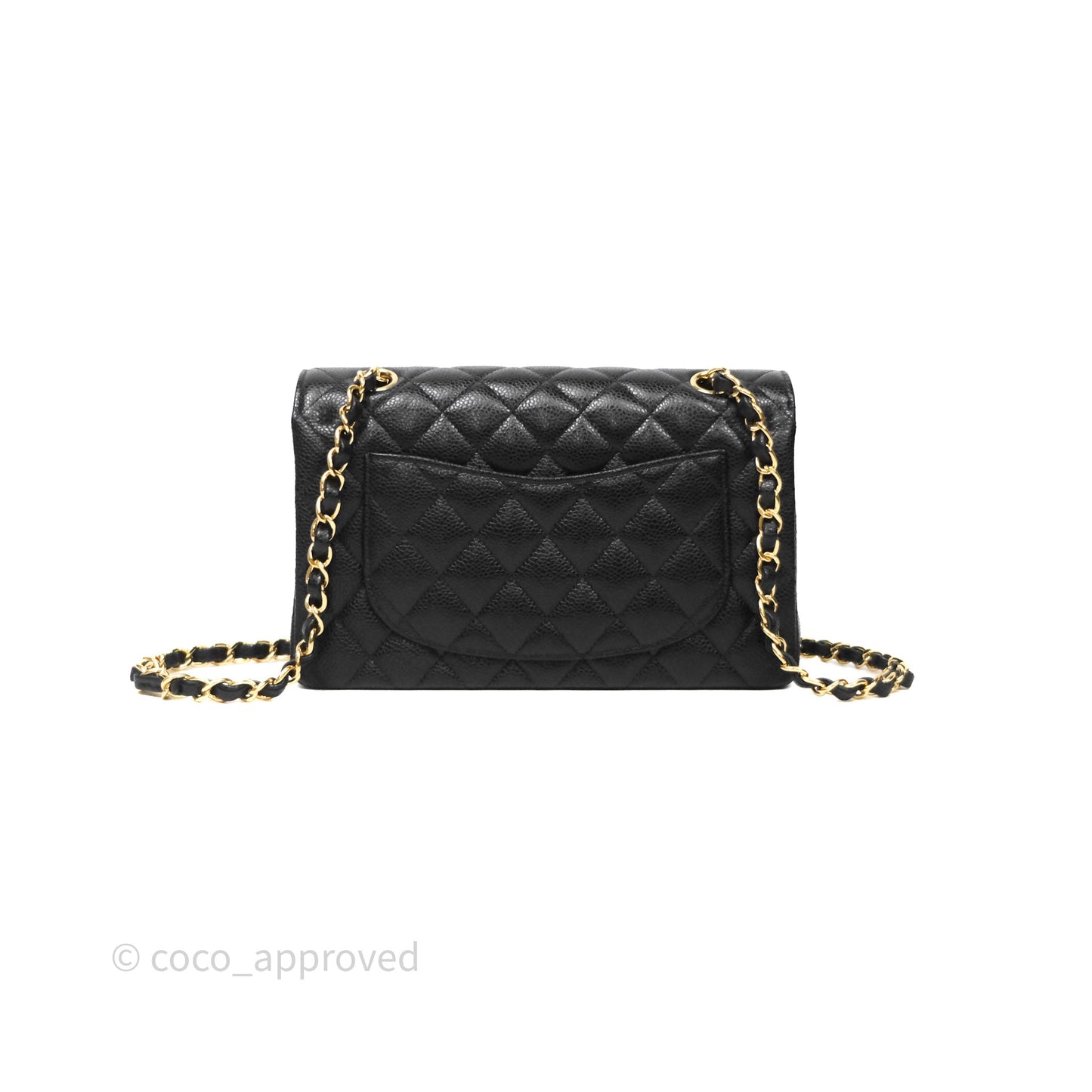 Chanel Small Classic Flap Quilted Black Caviar Gold Hardware