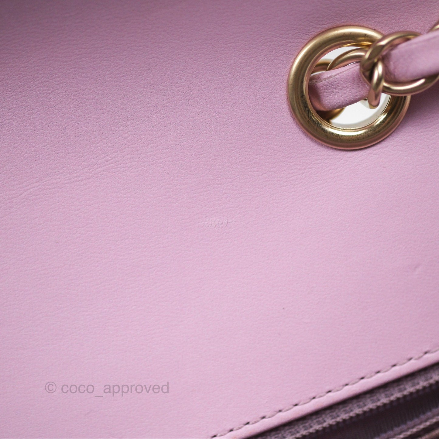 Chanel Quilted Flap Bag Pink Lambskin Aged Gold Hardware