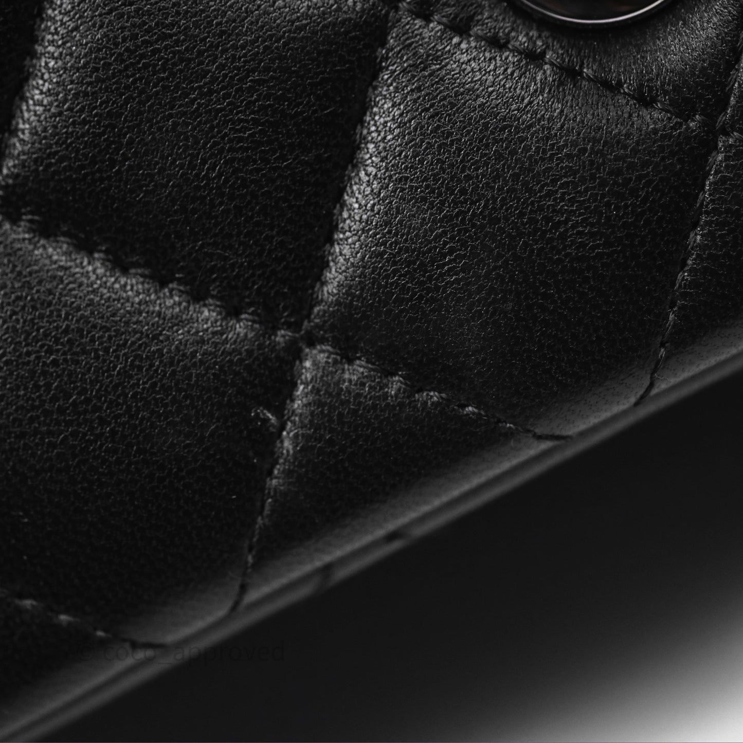 Chanel Quilted Mini Rectangular Flap Black Lambskin Silver Hardware