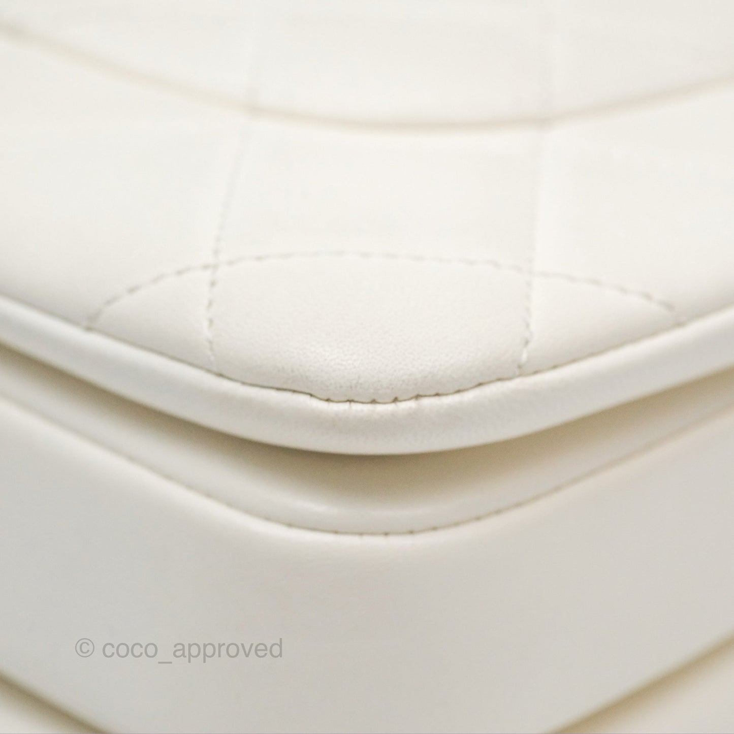 Chanel Trendy CC Small White Lambskin Black Hardware
