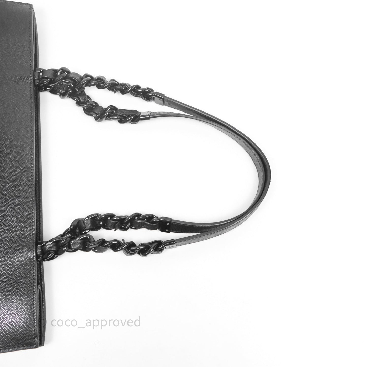 Chanel So Black Quilted Caviar Tote bag