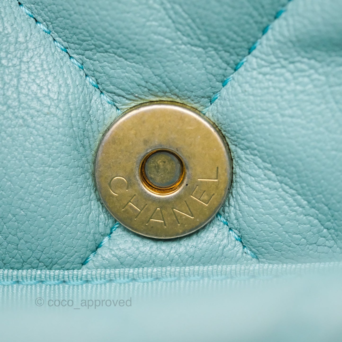 Chanel 19 Small Tiffany Blue Mixed Hardware