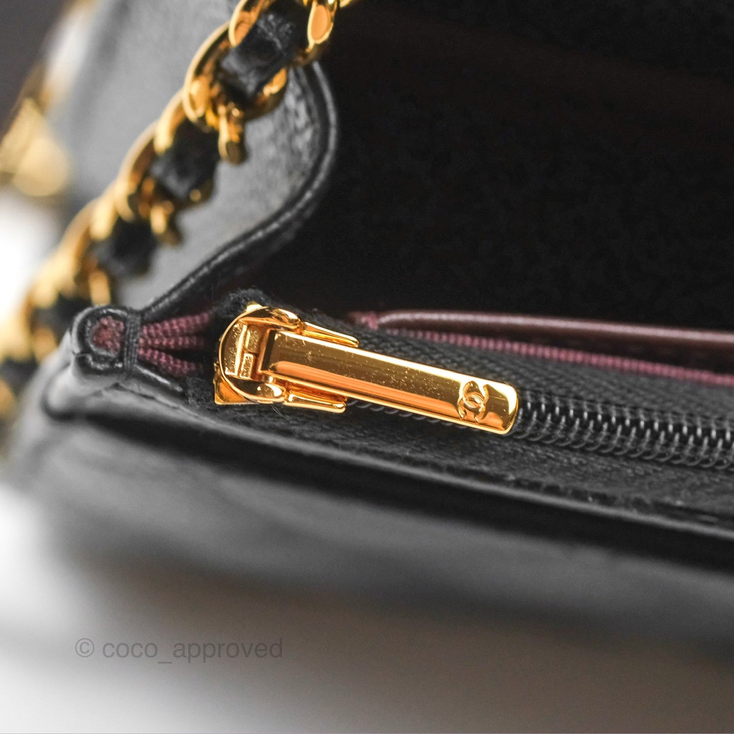 Chanel Classic Wallet on Chain WOC Quilted Black Caviar Gold Hardware