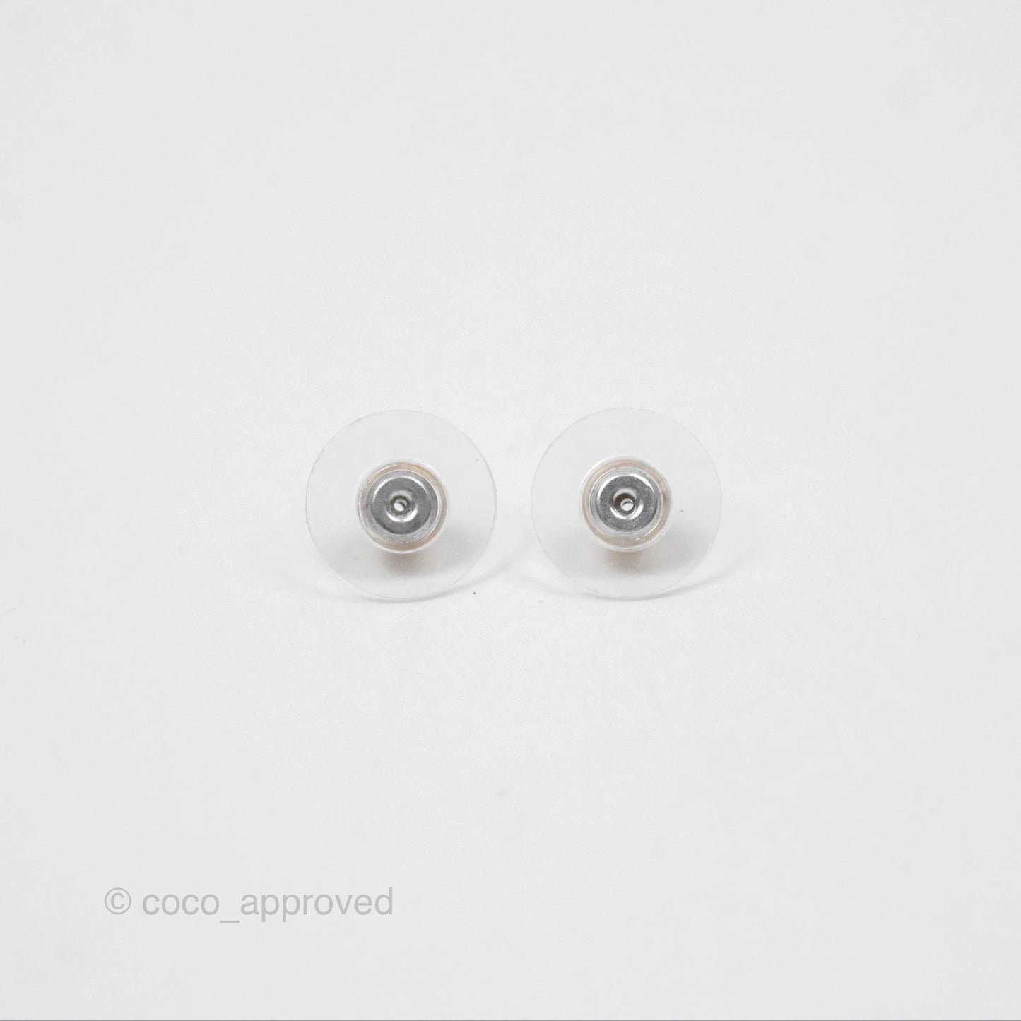 Chanel Crystal CC Earrings Rainbow Gold Tone 21V