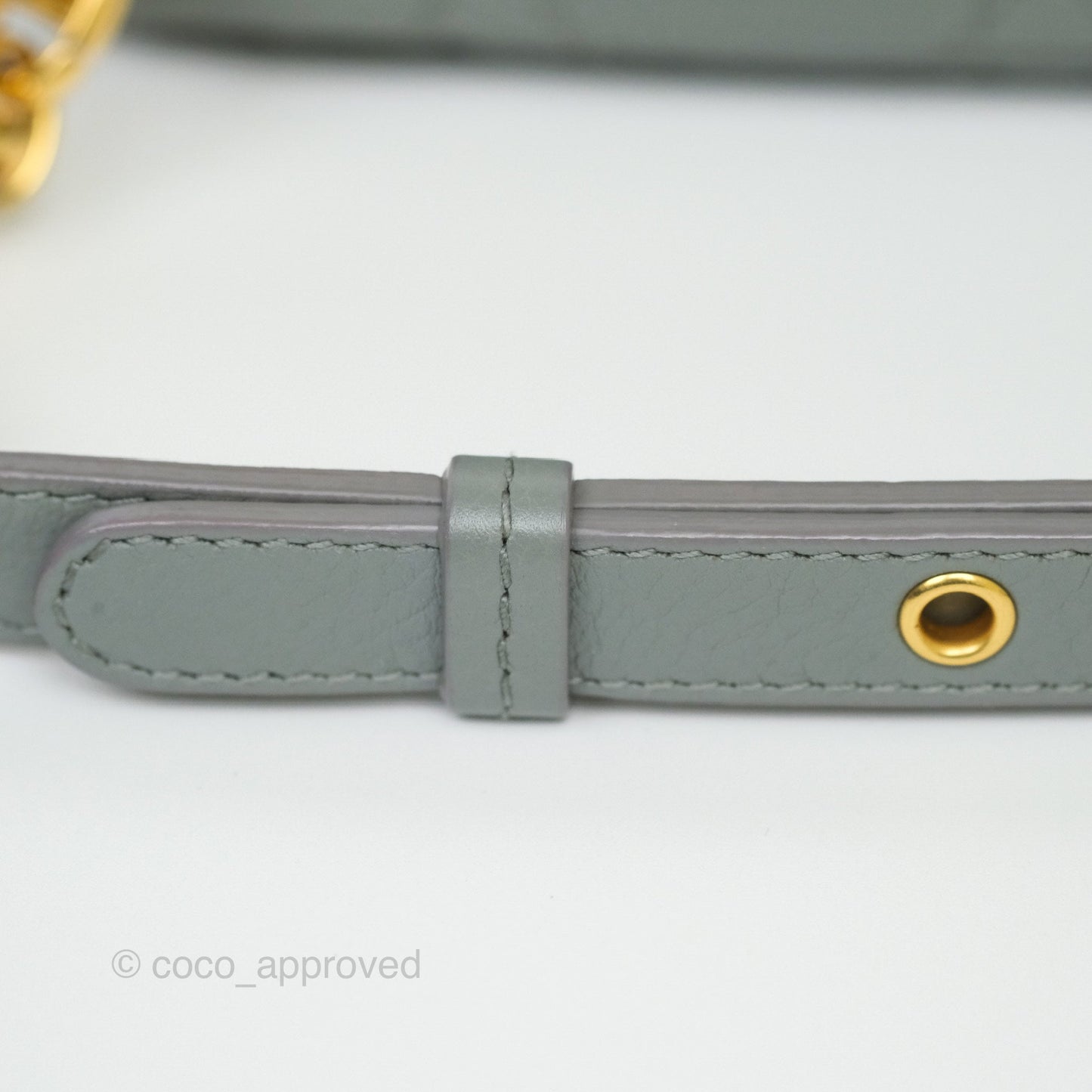 Dior Small Caro Bag Grey Supple Cannage Calfskin