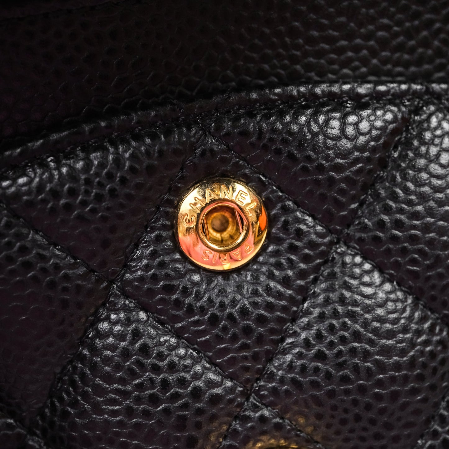 Chanel Small S/M Classic Flap Quilted Black Caviar Gold Hardware