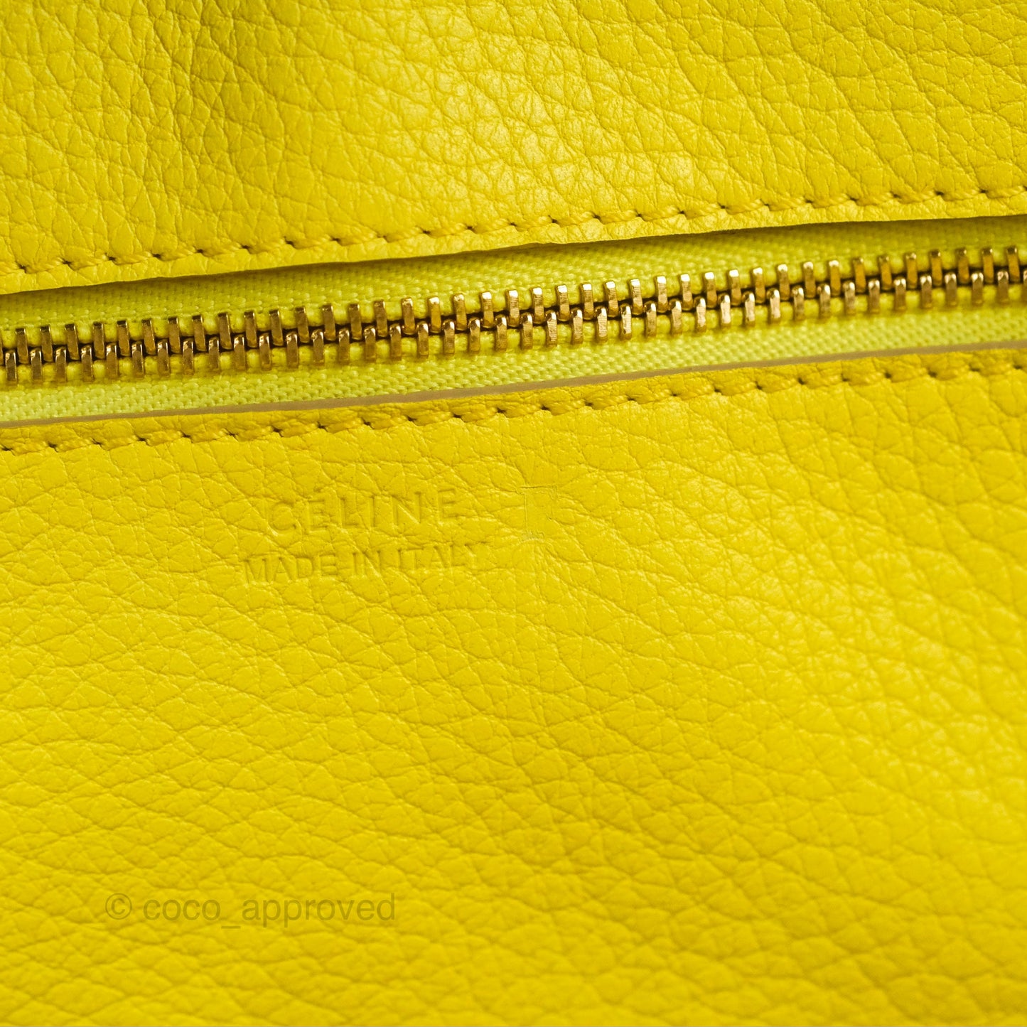 Celine Small Tie Knot Bag Yellow Grained Leather