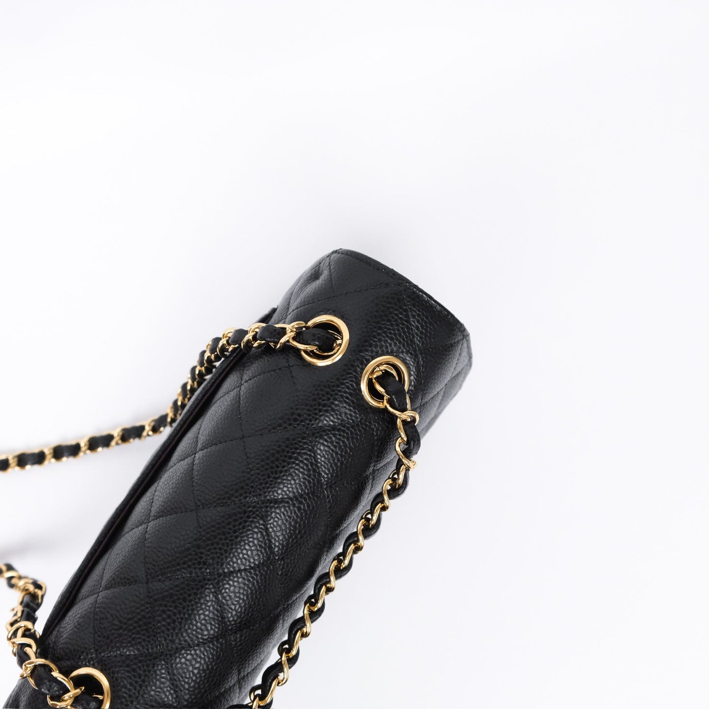 Chanel Small Classic Flap Quilted Black Caviar Gold Hardware