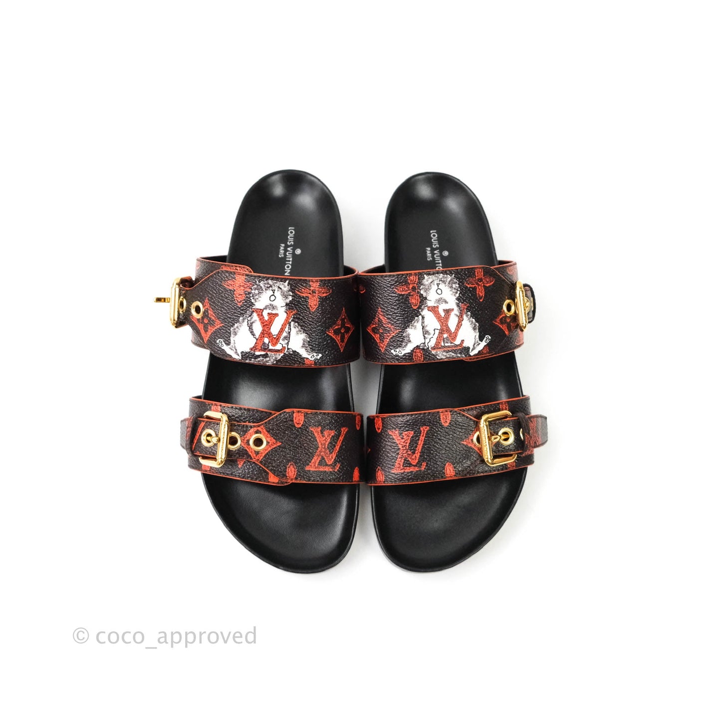 Louis Vuitton Bom Dia Monogram Canvas Orange Lining Flat Mule
