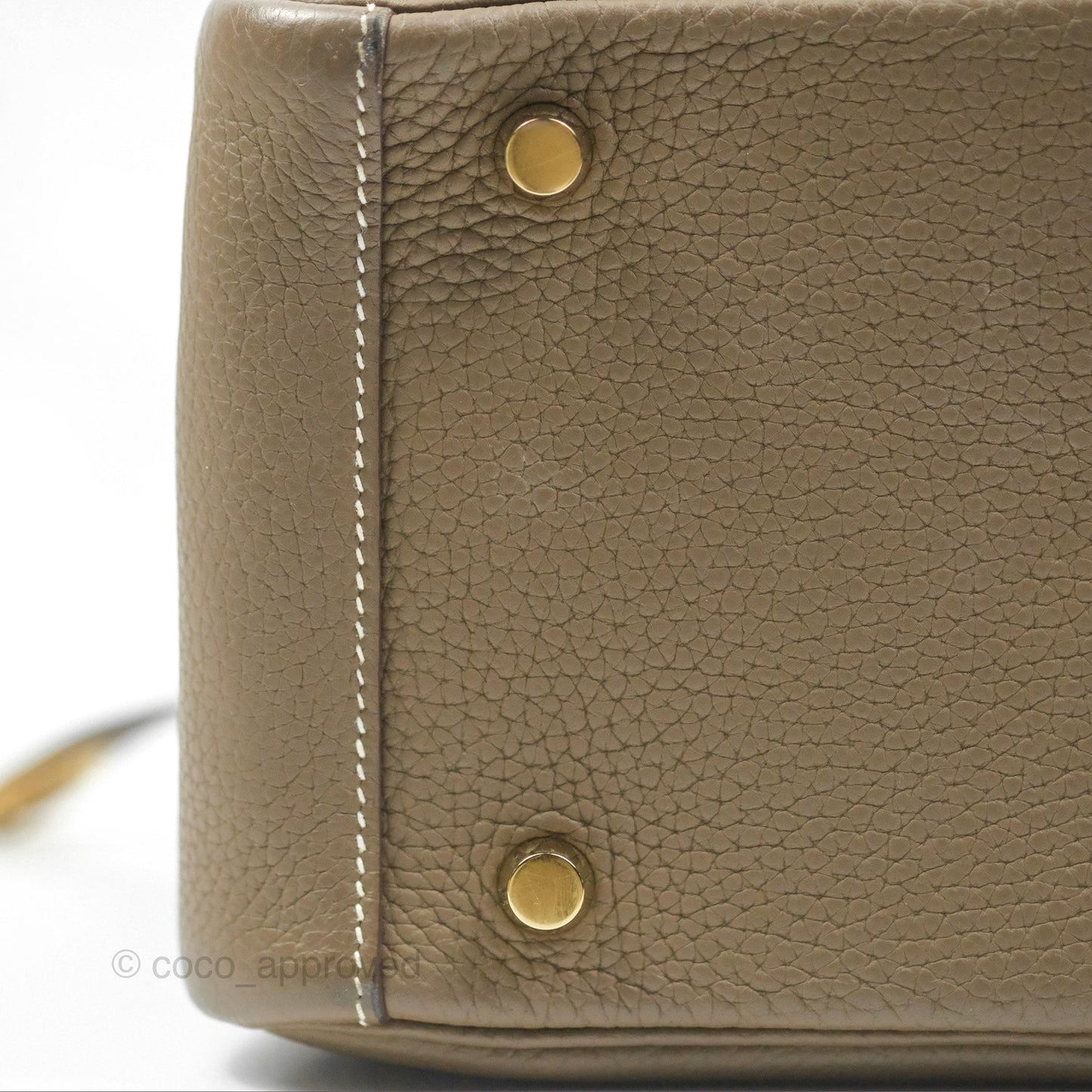 Hermès Lindy 26 Etoupe Clemence Gold Hardware