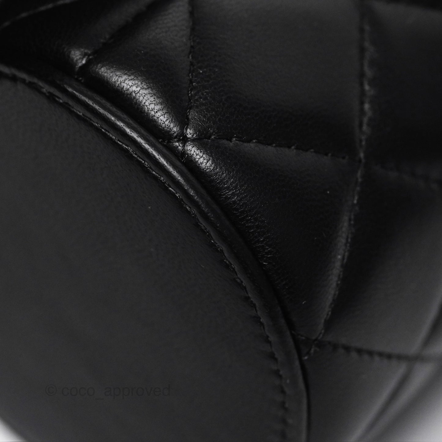 Chanel Small Bucket With Chain Black Lambskin Gold Hardware 21A