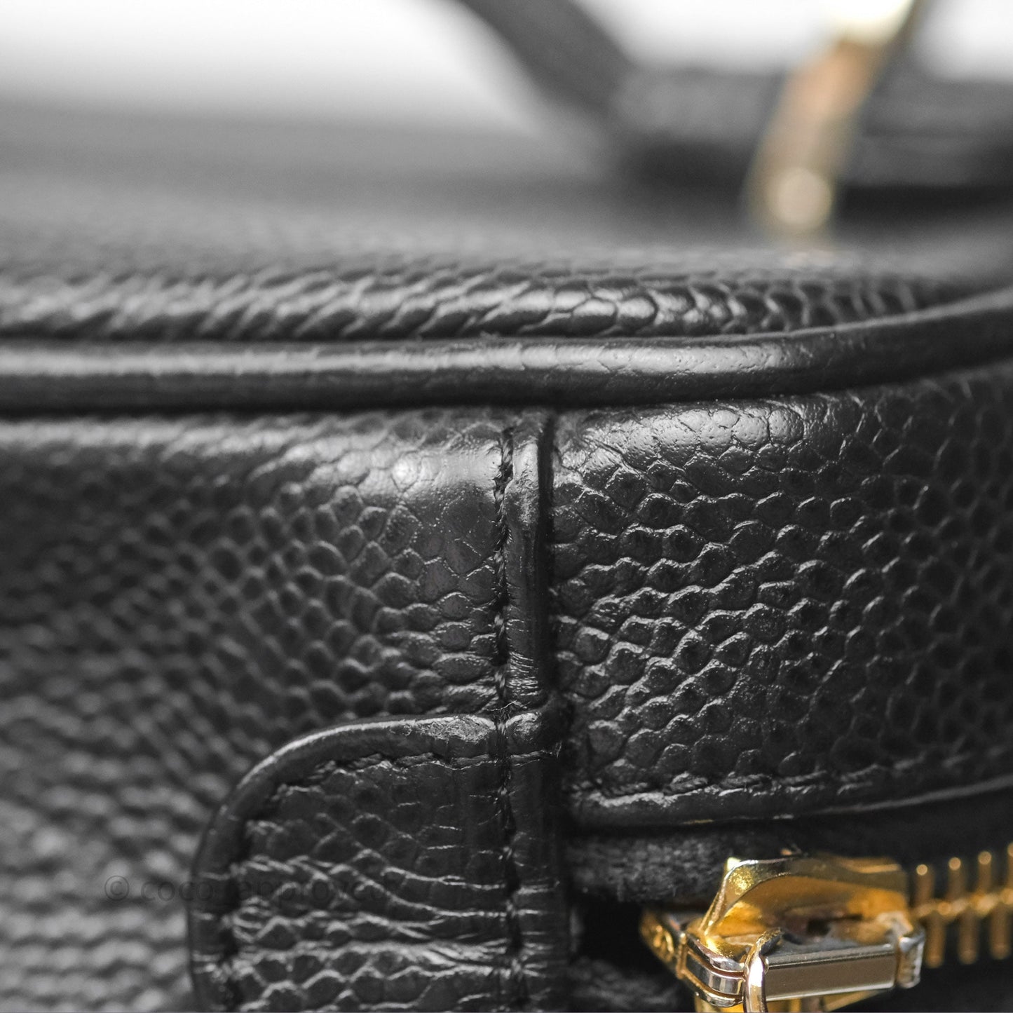 Chanel Vintage Vanity Case Black Caviar Gold Hardware