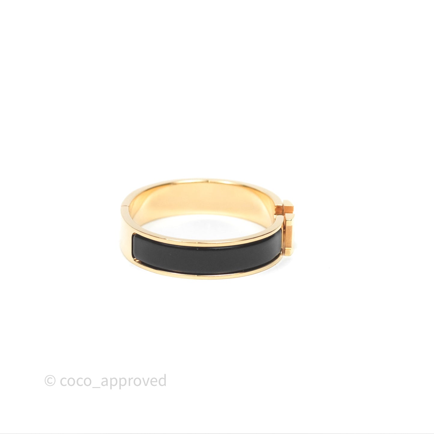 Hermès Clic H Bracelet Black Rose Gold PM