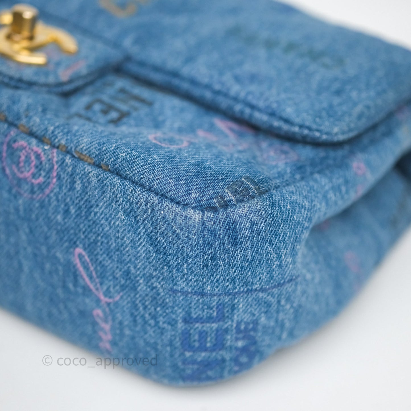 Chanel Small Denim Mood Flap Quilted Blue Multicolor