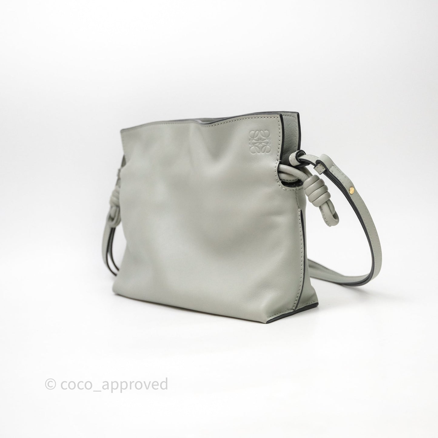Loewe Flamenco Mini Clutch Bag Calfskin Green