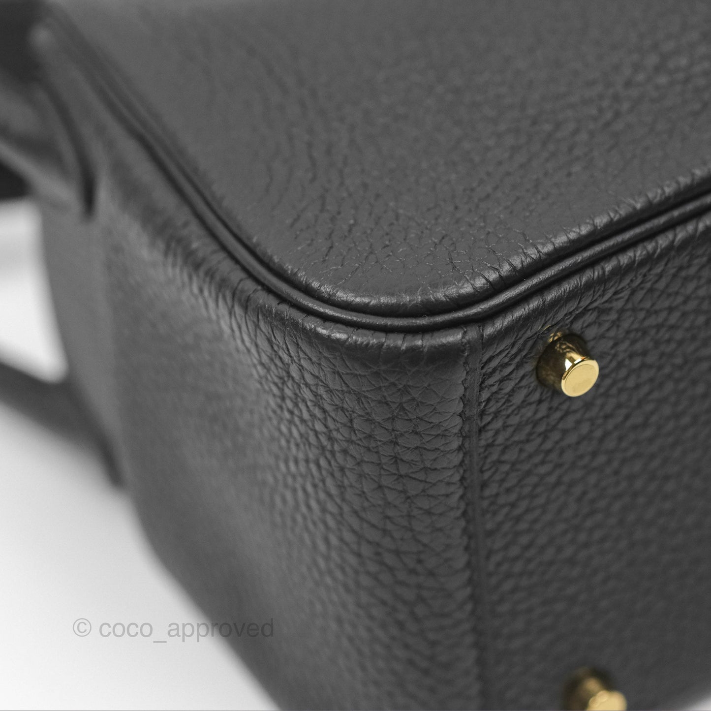 Hermès Mini Lindy 20 Black Clemence Gold Hardware