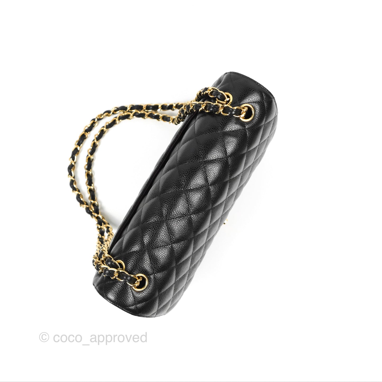 Chanel Jumbo Double Flap Black Caviar Gold Hardware⁣⁣