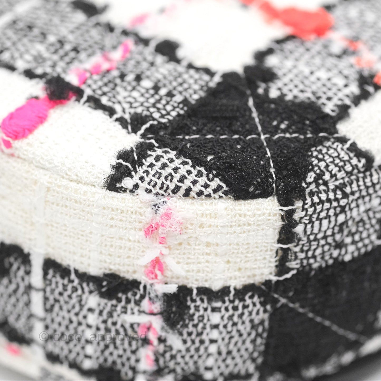 Chanel Coco Midnight Camera Case Black White Pink Tweed 20S