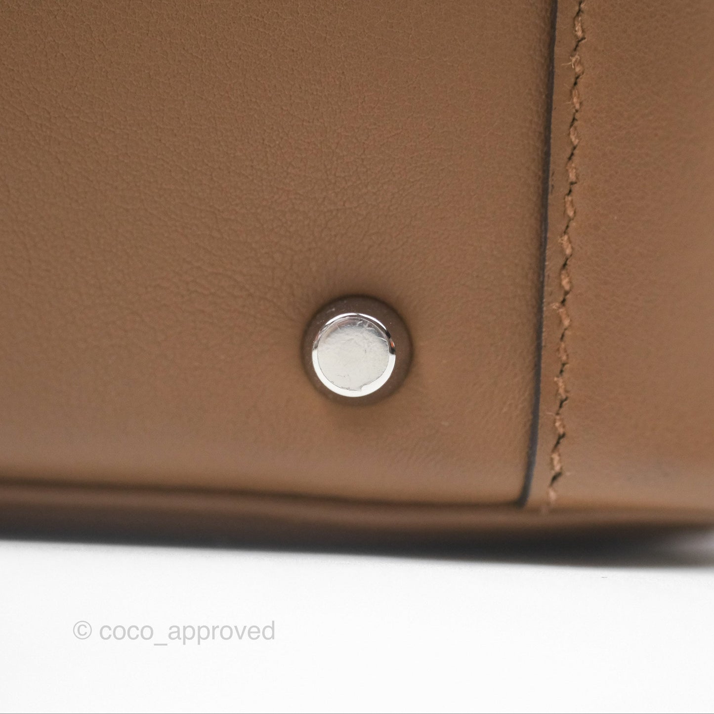 Hermès Mini Lindy 20 Verso Swift Alezan 3G / Biscuit 48 Palladium Hardware