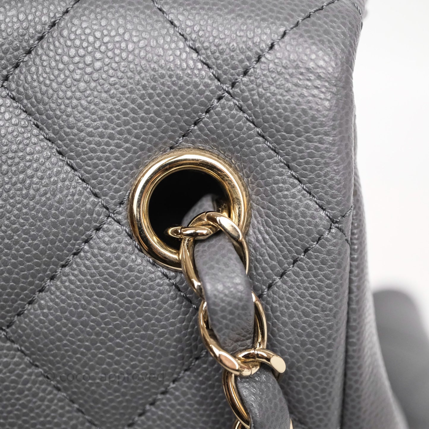 Chanel Small Duma Backpack Dark Grey Caviar Gold Hardware 23K