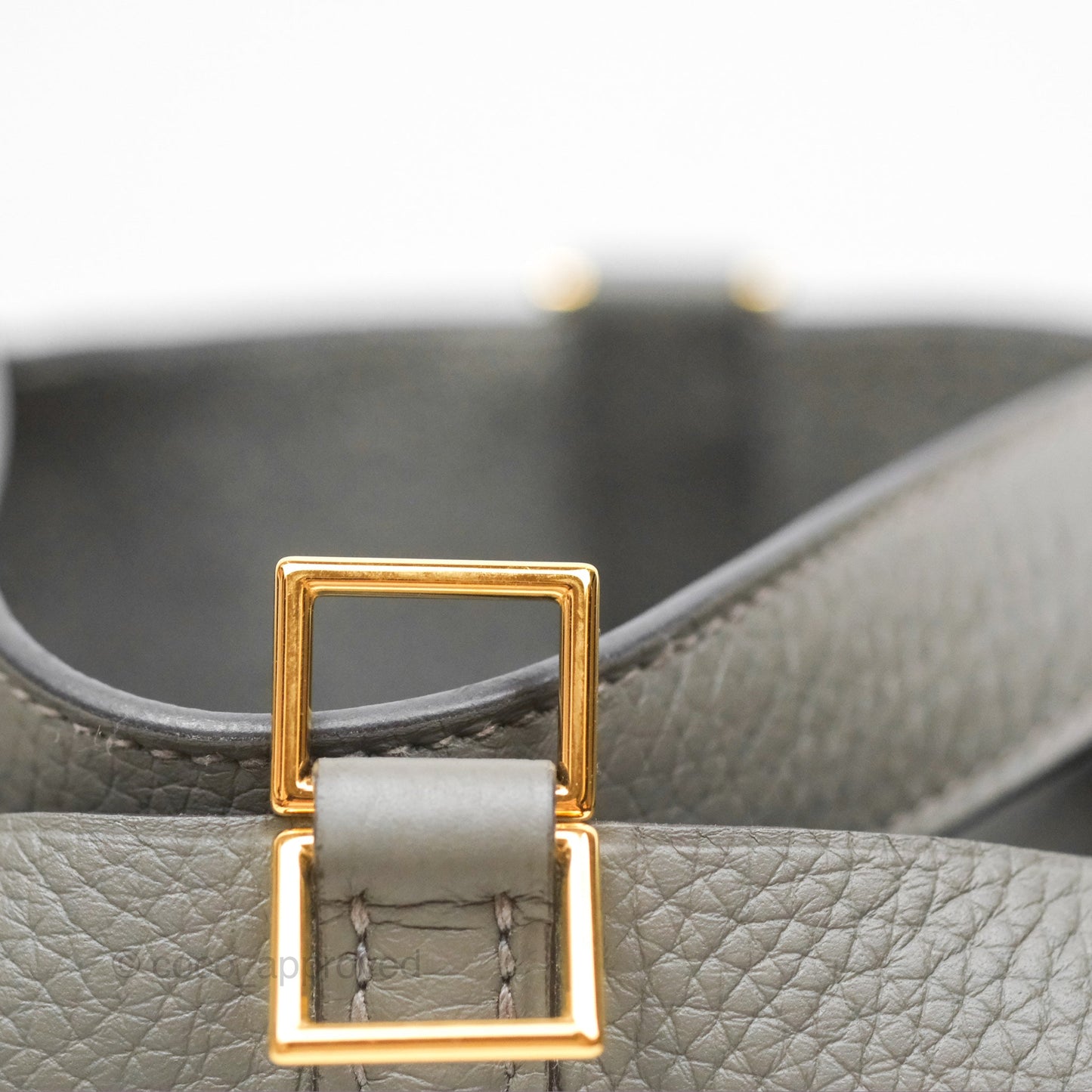 Hermès Picotin Lock 18 Gris Meyer 0L Clemence Gold Hardware