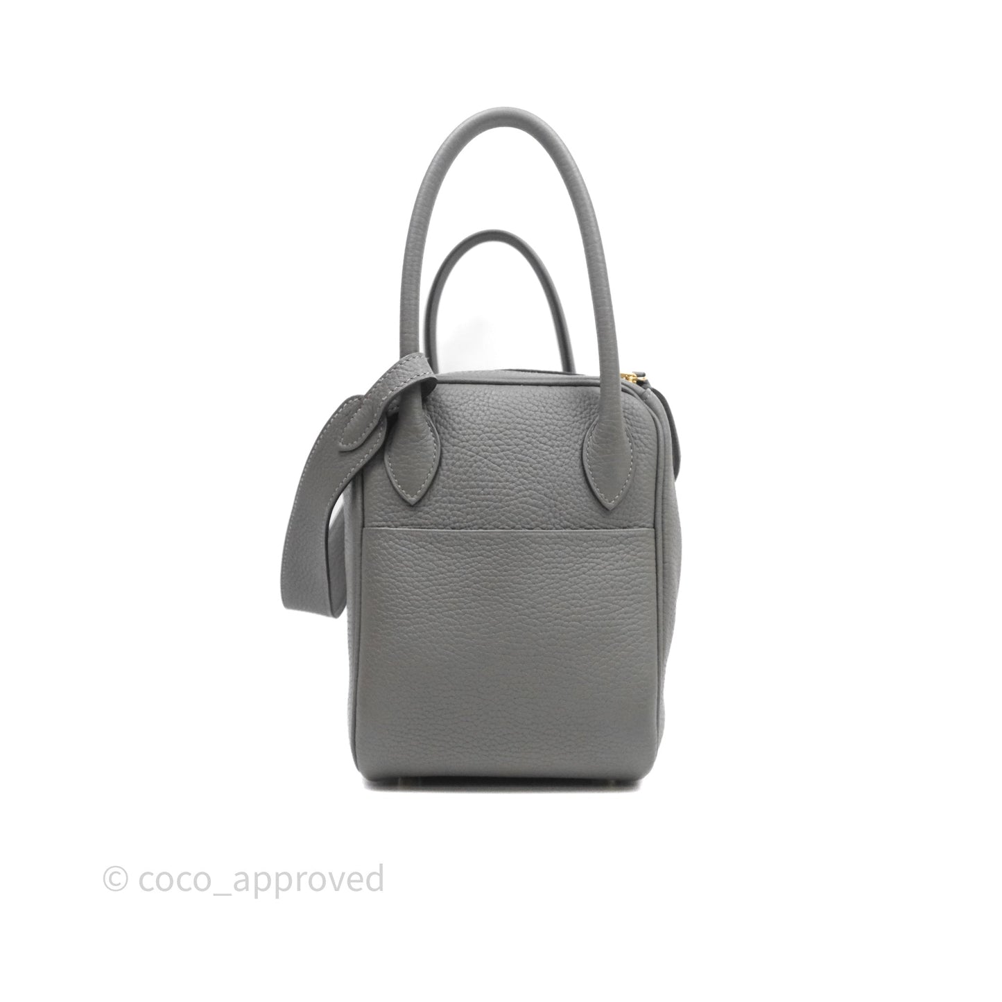 Hermès Lindy 26 Taurillion Clemence Gris Meyer 0L Gold Hardware
