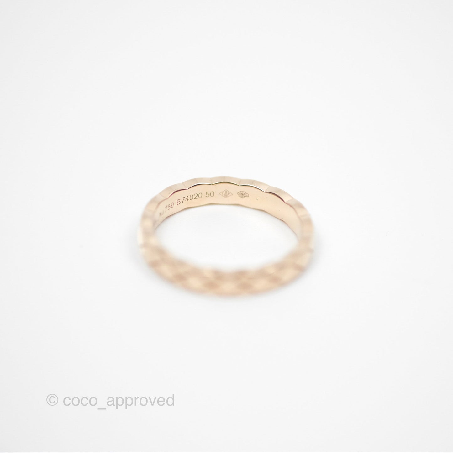 Chanel Coco Crush Ring 18K Beige Gold Size 50