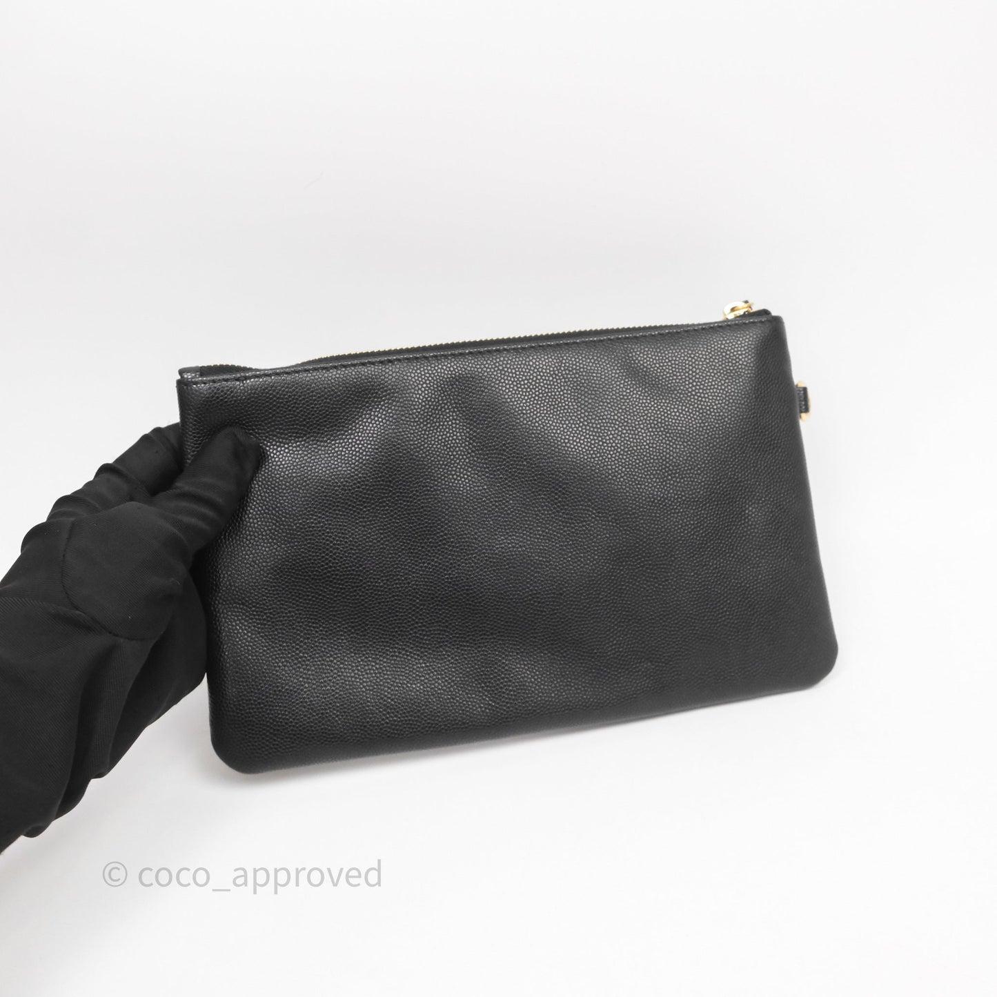 Chanel 22 Small Black Caviar Aged Gold Hardware