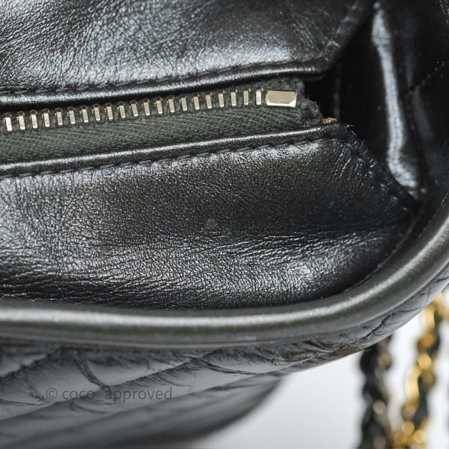 Chanel Small Gabrielle Hobo Chevron Iridescent Grey Aged Calfskin