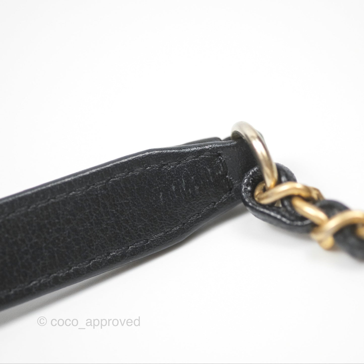 Chanel Quilted Small CC Filigree Vanity Case Navy Black Caviar Gold Hardware